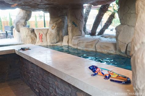 Freeform Custom Pool With Grotto Cave In Gilbert Arizona