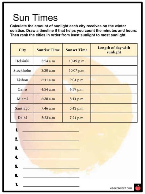 Summer Solstice Facts Worksheets Date History And Science For Kids