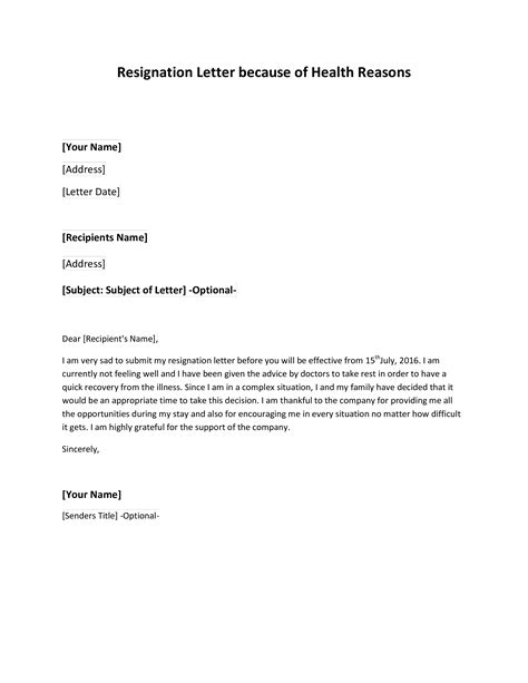 7 Letter Of Resignation With Reason Doctemplates