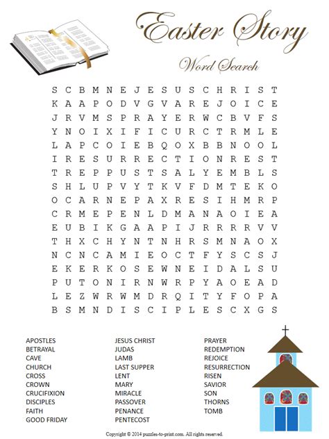 Here Is A Religious Easter Word Search Puzzle Ready For You To Print