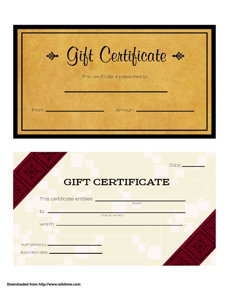 How do you create a gift for the person who has everything? Travel Gift Certificate Template Word ...