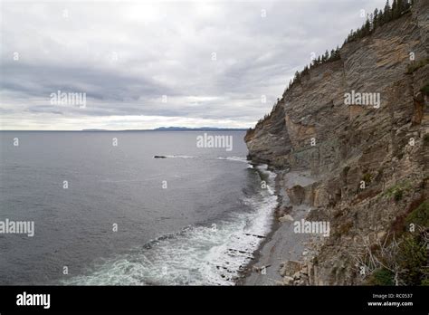 Cliffs At Cape Gaspé In Forillon National Park On The Gaspé Peninsula