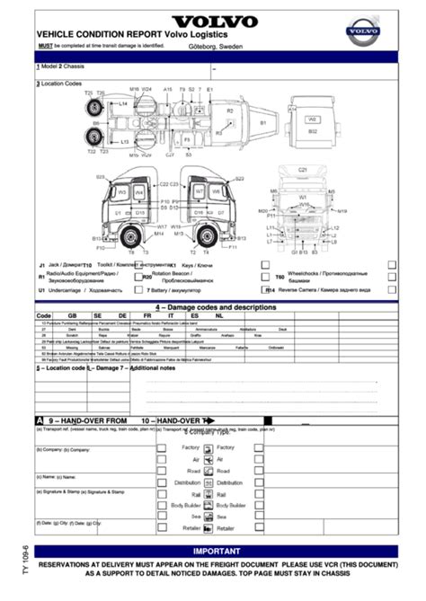 Vehicle Condition Report Template