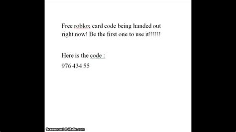 Credit card offers arrive in the mail every week for many americans. FREE ROBLOX CARD CODES - YouTube