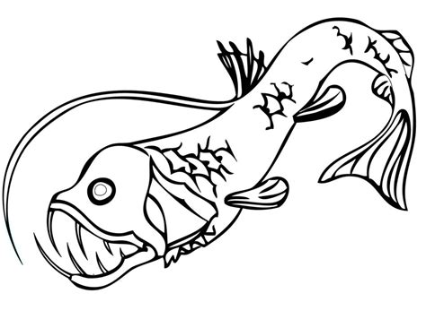 Angler Fish Coloring Page At Getcolorings Free Printable Printable