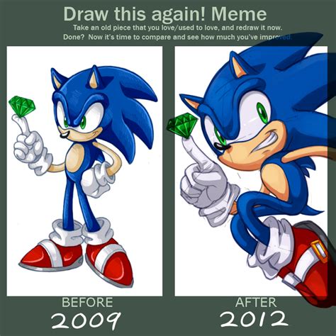 Draw This Again Meme Sonic By Heilos On Deviantart