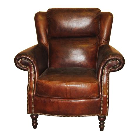 Leather Wing Back Chairs For Sale Mustard Yellow Leather Wing Chair