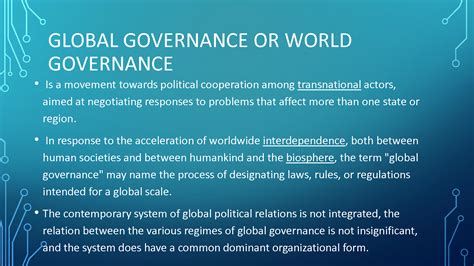 Solution The Contemporary Global Governance Presentation Studypool