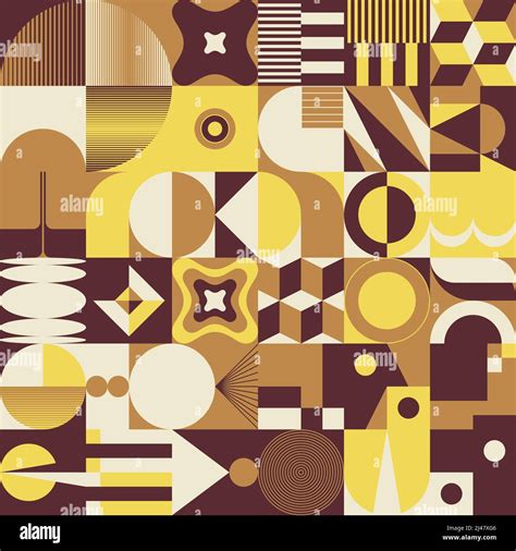 Abstract Pattern Graphics Design Inspired By Postmodern Aesthetics Arts
