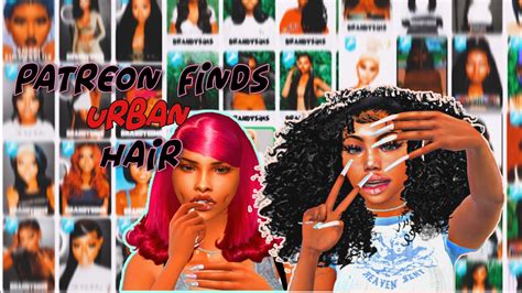 Patreon Free 50 Urban Hair Folder I Sims 4 Youtube