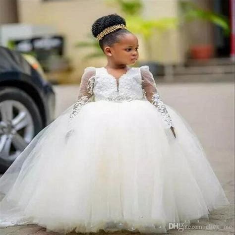 Kids Flower Girls Dresses For Weddings 2017 Pentelei With Illusion Long