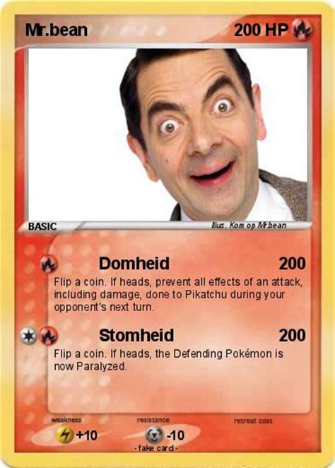 Pokémon Mr Bean 472 472 Domheid My Pokemon Card