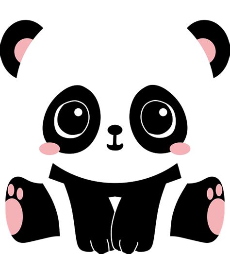 Free Image On Pixabay Panda Bear Cute Kawaii Black Cute Panda