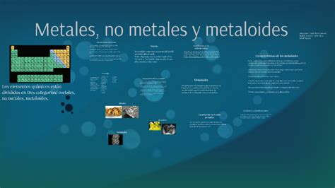 Metales No Metales Y Metaloides By Maria Romero On Prezi