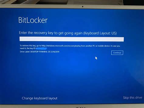 Updated BIOS on Dell XPS 9380 and am now being asked for BitLocker Recovery Key even though I ...