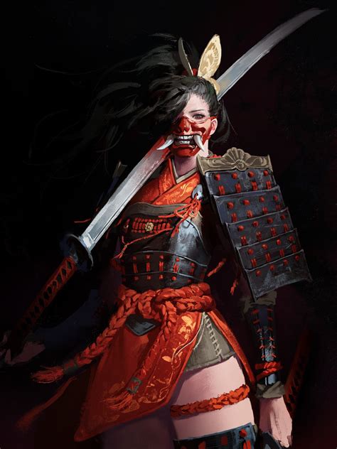 Pin By Hendry Roesly On Female Fantasy Characters Samurai Art Fantasy Character Design