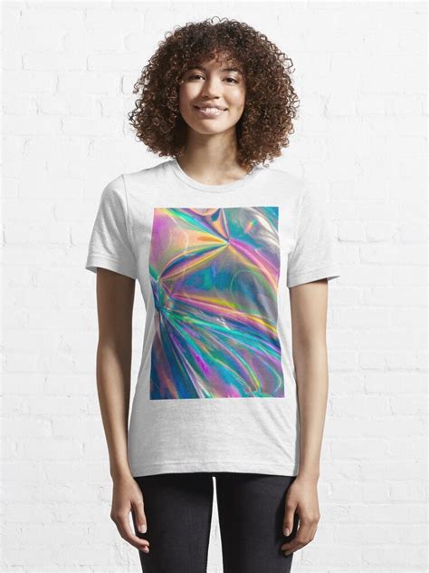 Holographic Print T Shirt For Sale By Liasansiper Redbubble