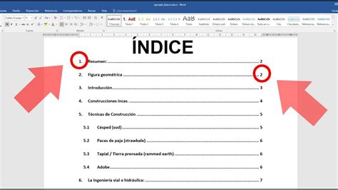 Como Crear Un índice Automático En Word Con Numeración De Títulos 2019