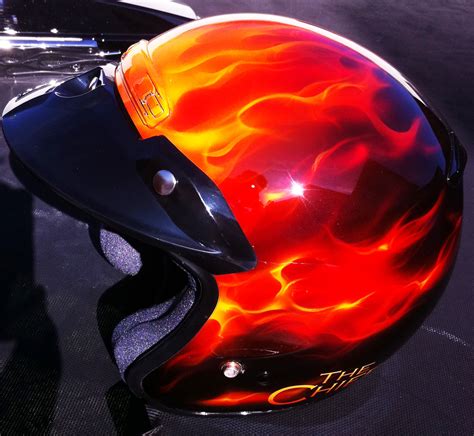 Custom Painted Motorcycle Helmet Airbrushed Tru Fire Department
