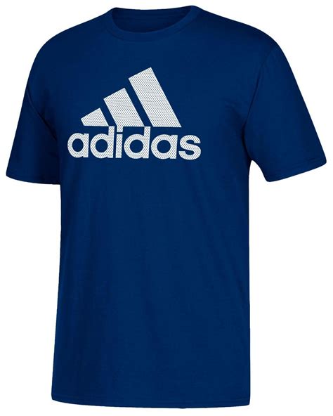 Adidas Cotton Logo T Shirt In Dark Navy Blue For Men Lyst