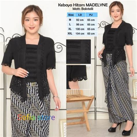 Jual Atasan Saja Kebaya Kutubaru Remaja Dewasa Lengan Pendek Madelyne