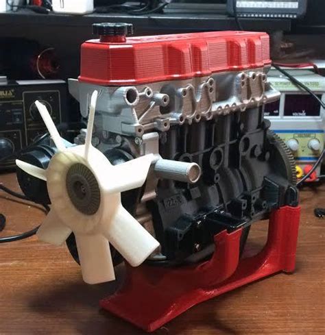 Minicars Complete 3d Printed Toyota 22re Engine And W56 Transmission