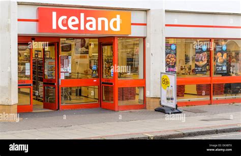 Iceland Grocery Store Front In The Uk Stock Photo Alamy