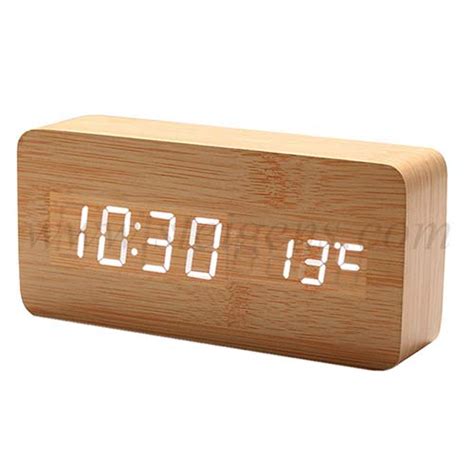 Wooden Digital Clock Stan 17504 12