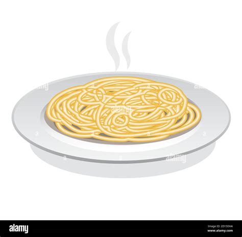 Illustration Of The Italian Spaghetti On The Plate Stock Vector Image