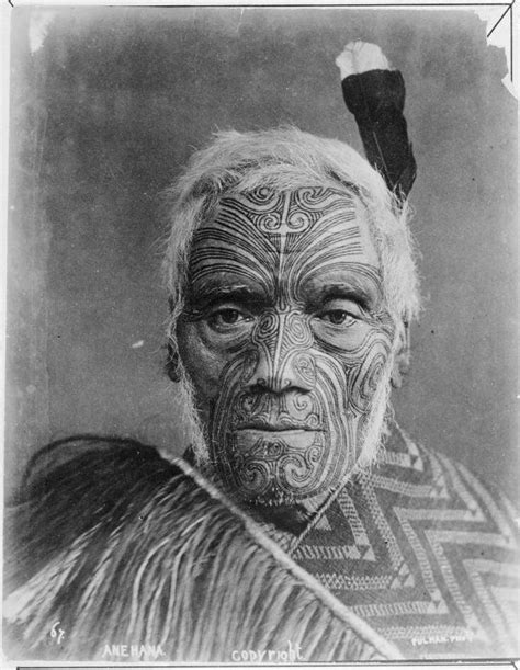 Anehana With Full Facial Moko Ca 1900 Maori Tattoo Maori Maori