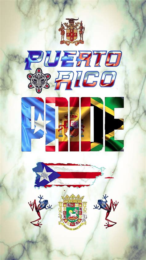 Puerto Rico Bandera De Africa Boricua Borinquen Escudo De Armas