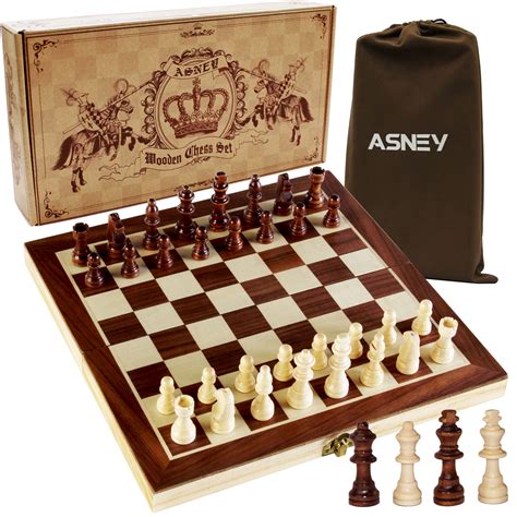 Buy Asney Upgraded Magnetic Chess Set 12” X 12” Folding Wooden Chess