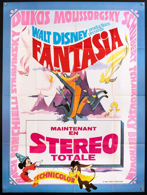 Fantasia Movie Poster 1970s Ri French 1 Panel 47x63