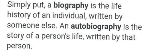 Explain The Difference Between Autobiography And Biography Brainly