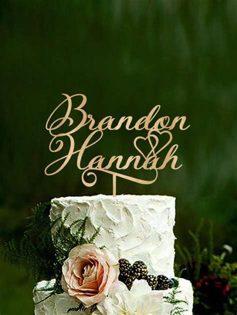 Personalized Wedding Cake Topper Name Cake Topper Custom Cake Toppers