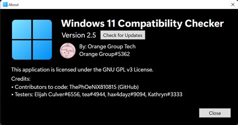 Github Orangegrouptechwindows 11 Compatibility Checker Checks If Your System Meets The