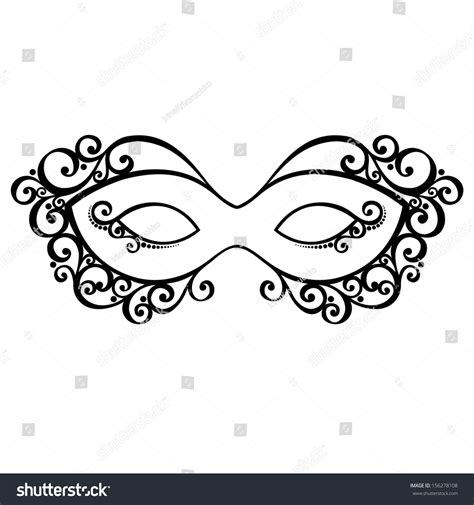 Beautiful Masquerade Mask Vector Patterned Design Stock Vector Royalty