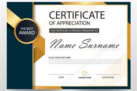 certificate sample award hq template documents