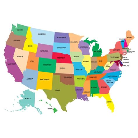 Colorful Usa Map Stock Vector Image By ©volina 1205793