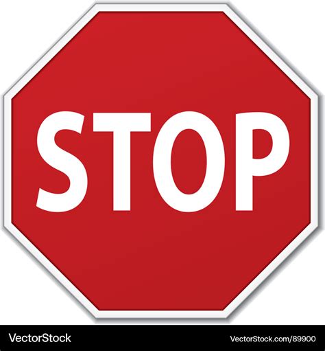 Stop Sign Royalty Free Vector Image Vectorstock