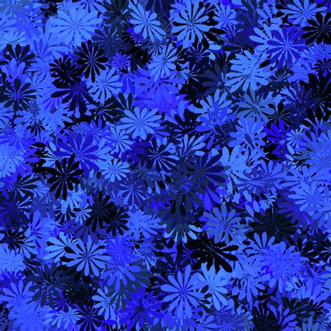 Navy Blue Floral Pattern Digital Art By Aimee L Maher Photography And