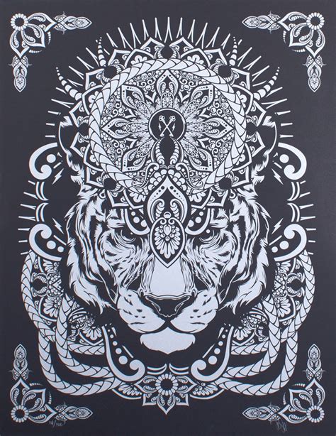Mandalas Tiger Mandala Drawing