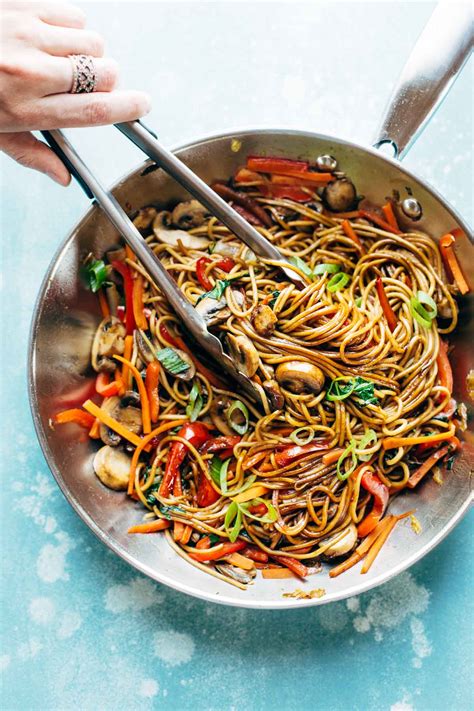We're a family of four, so if a recipe serves more, it's either packed up for everyone's lunch or eaten the next day as leftovers. 15 Minute Lo Mein Recipe - Pinch of Yum