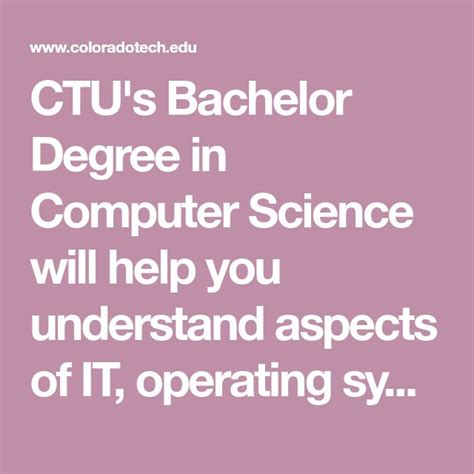 Und has the top online computer science degree in the upper midwest. CTU's Bachelor Degree in Computer Science will help you ...