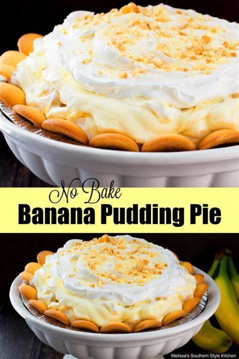 No Bake Banana Pudding Pie Melissassouthernstylekitchen Com