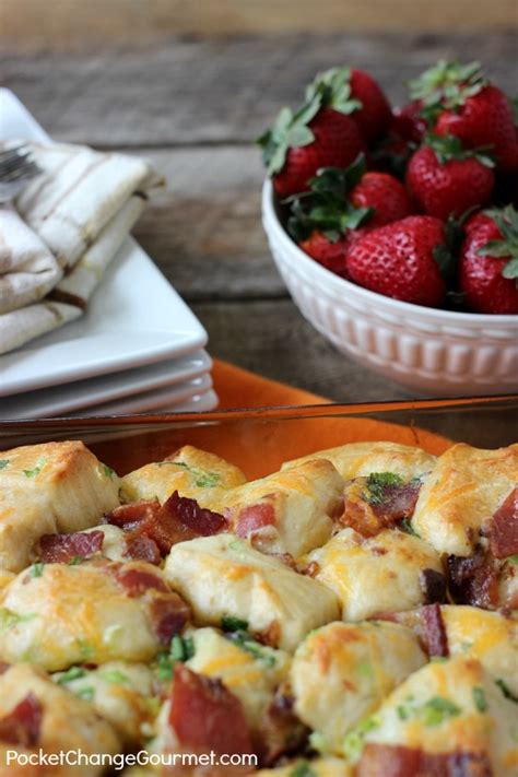 Cheesy Bacon Pull Apart Breakfast Biscuits Recipe Pocket Change Gourmet