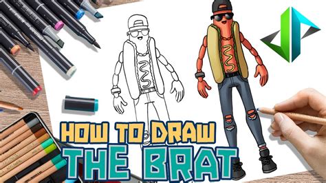 Drawpedia How To Draw The Brat Skin From Fortnite Step By Step