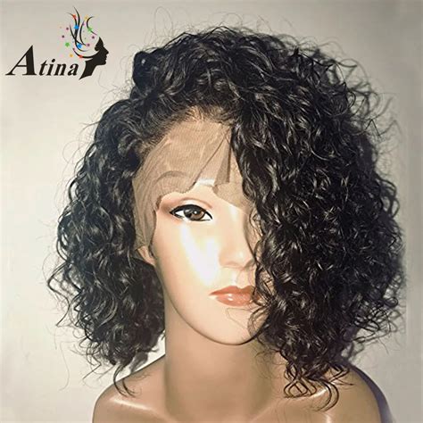 Short Loose Wave Curly 13x6 Lace Front Wig Human Hair Remy Brazilian Lace Frontal Wig Pre