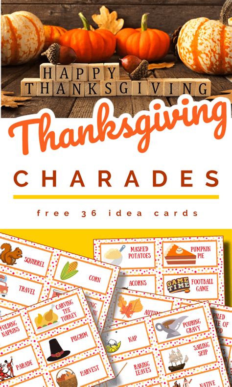 Free Thanksgiving Charades Organized 31