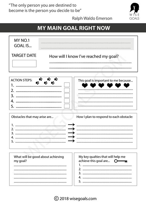 4 Stylish Goal Setting Worksheets To Print (PDF)